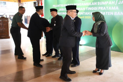 Bupati Bantul Melantik Empat Pejabat Baru untuk Organisasi Perangkat Daerah