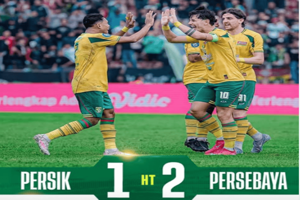 Babak Pertama, Persebaya Surabaya Unggul 2-1 Atas Tuan Rumah Persik Kediri