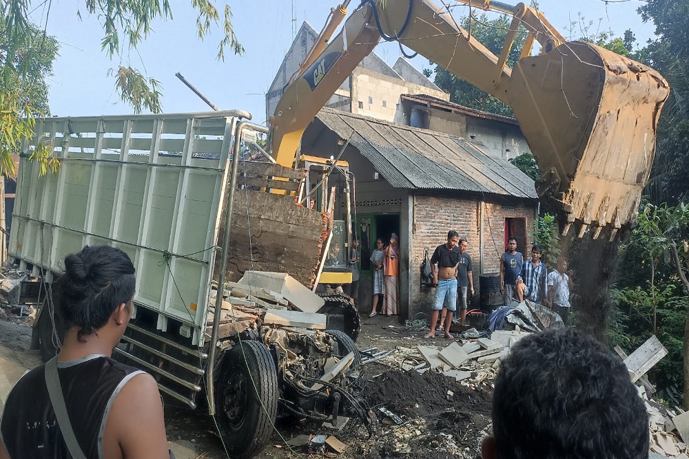 1 Orang Tewas dalam Kecelakaan Truk di Jalan Jogja-Wonosari, Berawal dari Mati Mesin Kemudian Didorong hingga Rem Blong
