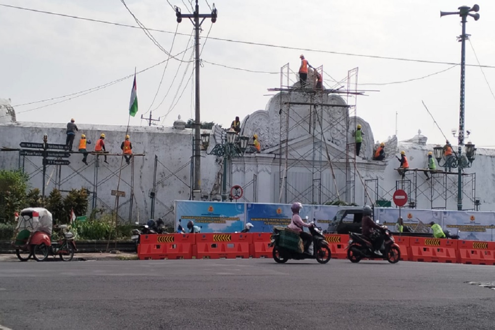 Plengkung Gading Jogja Masih Ditutup untuk Renovasi, Ini Penampakan Terbarunya
