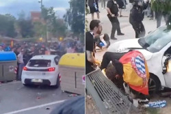 Video Detik-detik Sebuah Mobil Tabrak Suporter Jelang Laga Espanyol Vs Barcelona, 15 Orang Dilaporkan Terluka