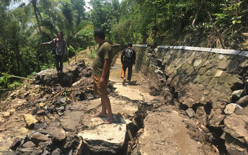 Akibat Hujan Deras Berangin, 8 Daerah Irigasi di Sleman Rusak