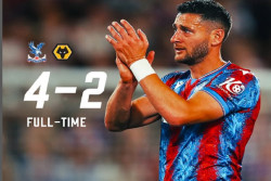 Hasil Crystal Palace vs Wolves, Skor 4-2