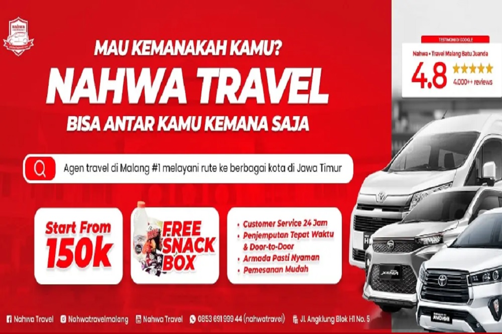 Travel Malang Surabaya Pagi, Siang, Malam? Semua Ada di Nahwa Travel!