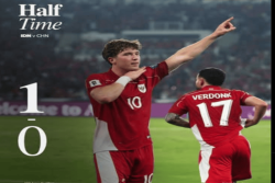 Hasil Indonesia vs China, Gol Penalti Ole Romeny Bawa Indonesia Unggul 1-0 di Babak Pertama