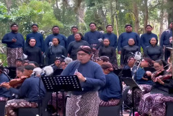 Belasan Lagu Berirama Orkestra Hibur Pengunjung di Hutan Pinus Mangunan Bantul
