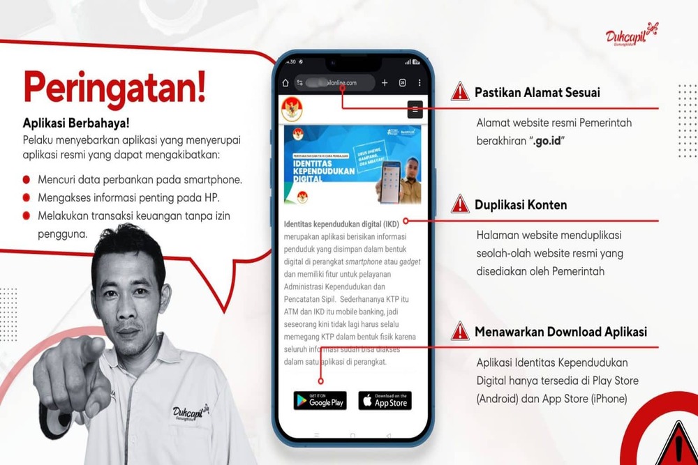 Waspada! Website Palsu Dukcapil Sebarkan Malware Android Berbahaya!