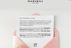 Mulai Hari Ini! Marhen J Toko Tas Ala Idol Korea Menutup Semua Gerai di Indonesia