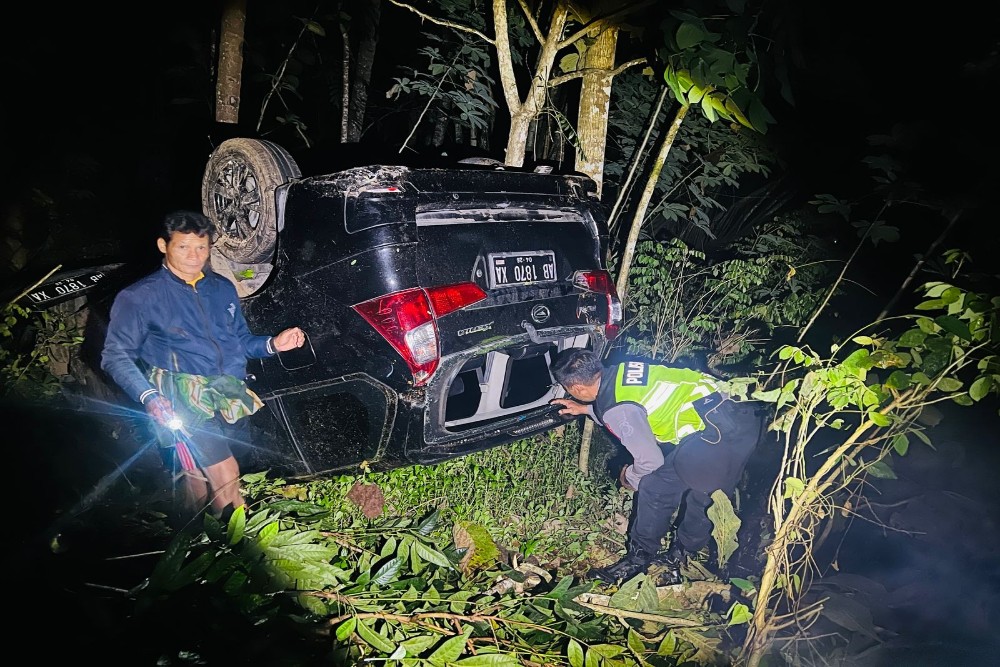 Gegara Ikuti Google Map, Xenia Nyungsep ke Jurang Perbukitan Menoreh Kulonprogo