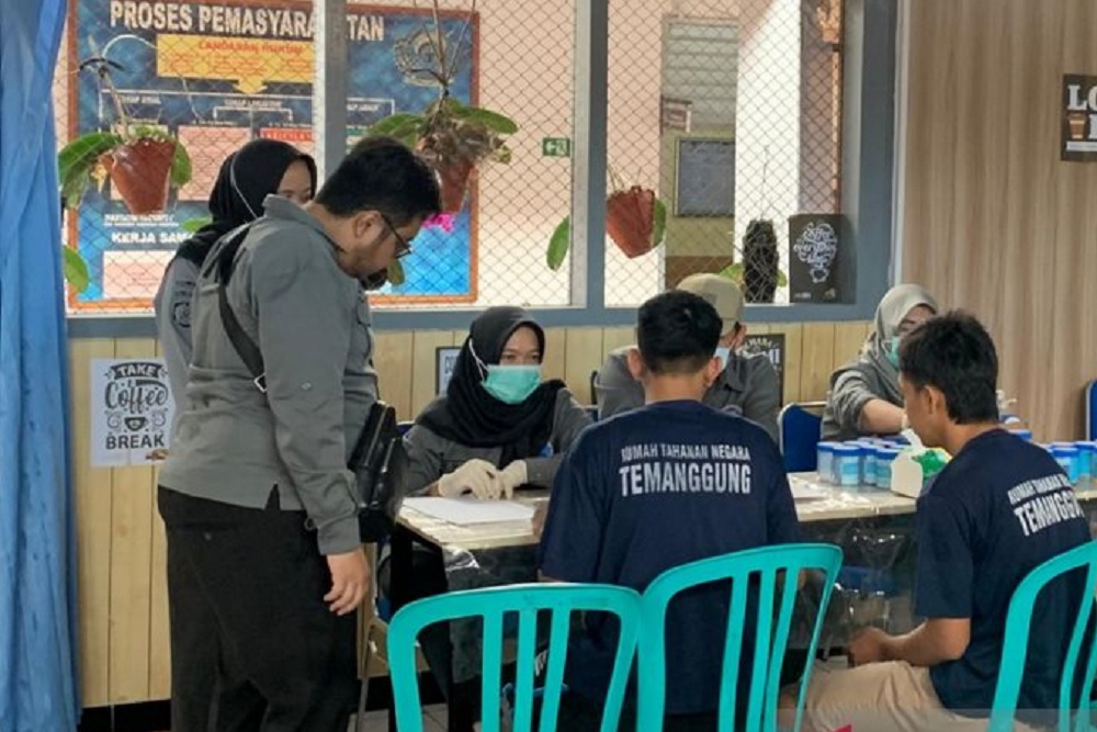 Pencegahan Penyalahgunaan Narkoba, Rutan NegaraKelas IIB Temanggung Adakan Tes Urine