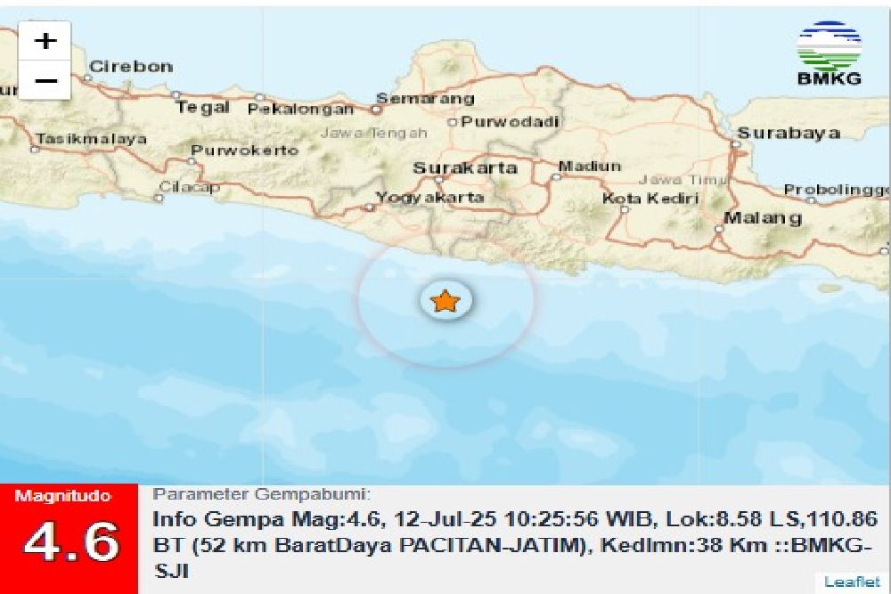 Penyebab Gempa Bumi M4,6 di Pacitan Menurut BMKG, Getaran Dirasakan di Jogja hingga Trenggalek