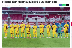 Media Malaysia: Filipina 'ajar' Harimau Malaya B-23 Main Bola