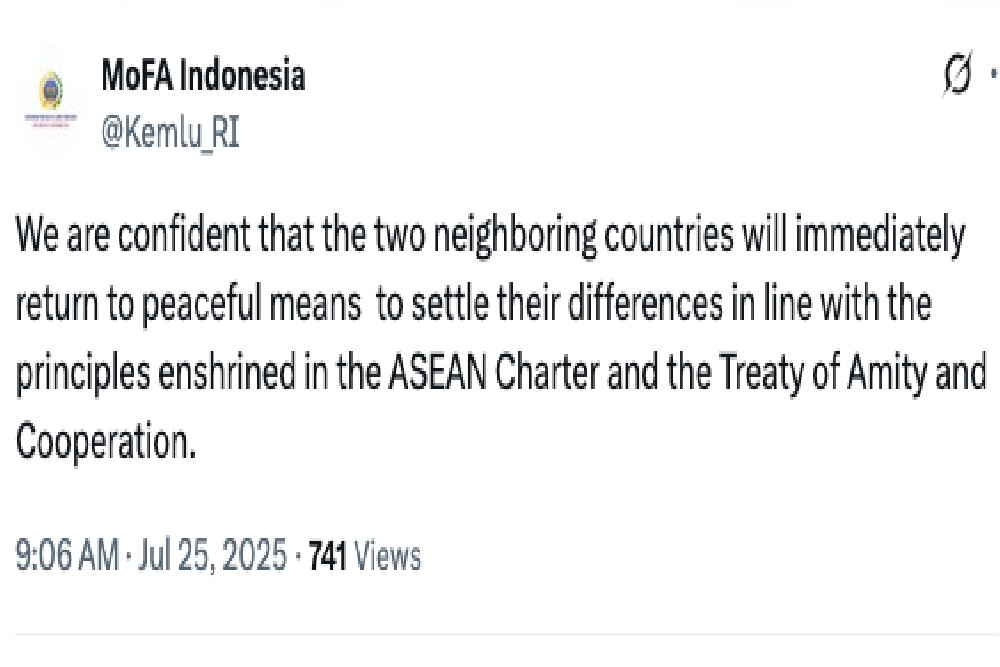 Kemlu Indonesia Yakin Thailand-Kamboja Selesaikan Konflik dengan Cara Damai