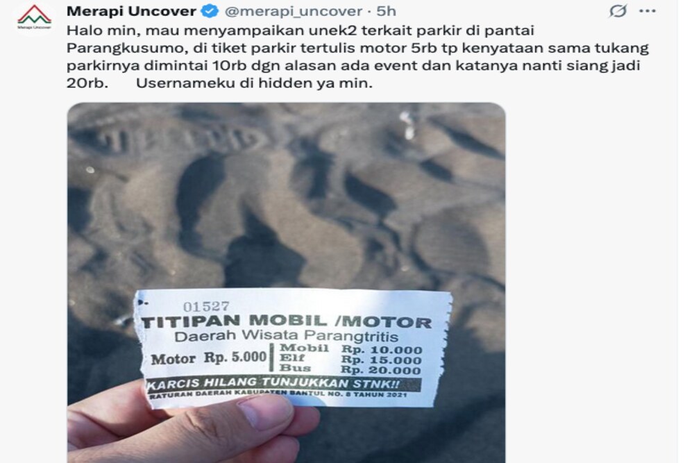 Viral Parkir Sepeda Motor di Pantai Parangkusumo Saat Festival Layang-Layang Tak Sesuai Karcis, Ini Kata Dishub Bantul