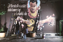 Ada Mural Gajah Mada Mengenggam Lambang Polri di Jalan Suryotomo Jogja, Ternyata Ini Maknanya