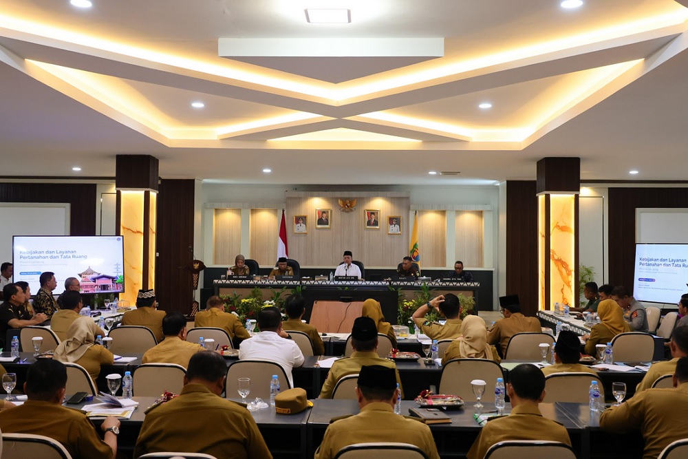 Dalam Rakor Bersama Kepala Daerah se-Lampung, Menteri Nusron Dorong Pemda Bebaskan BPHTB bagi Warga Kurang Mampu