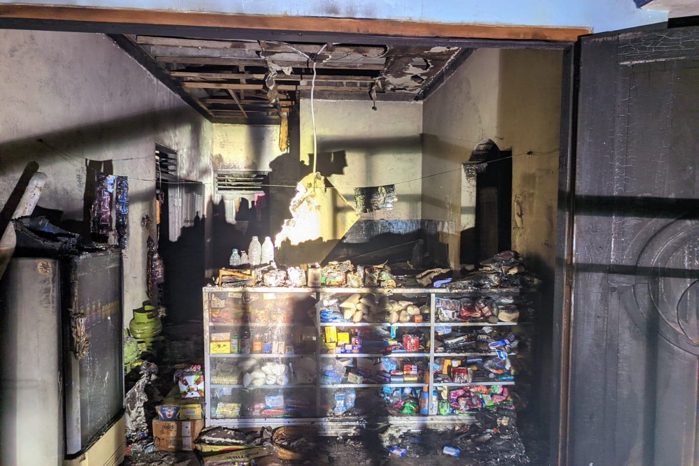 Warung Kelontong di Piyungan Hangus Terbakar Akibat Lampu Minyak, Tidak Ada Korban Jiwa