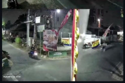 Kecelakaan 2 Motor Beradu Banteng di Jalan Sambisari Kalasan, Terekam CCTV