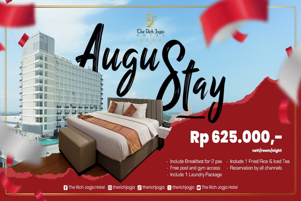 Rayakan Kemerdekaan AuguStay, Promo Menginap Spesial The Rich Jogja Hotel
