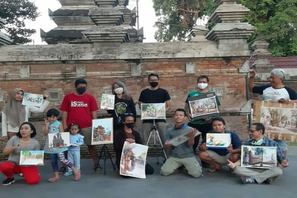 Kolcai Jogja, Menangkap Situasi dalam Guratan Cat Air