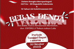 DIY Berlakukan Pemutihan Pajak Kendaraan Bermotor hingga 31 Oktober 2025