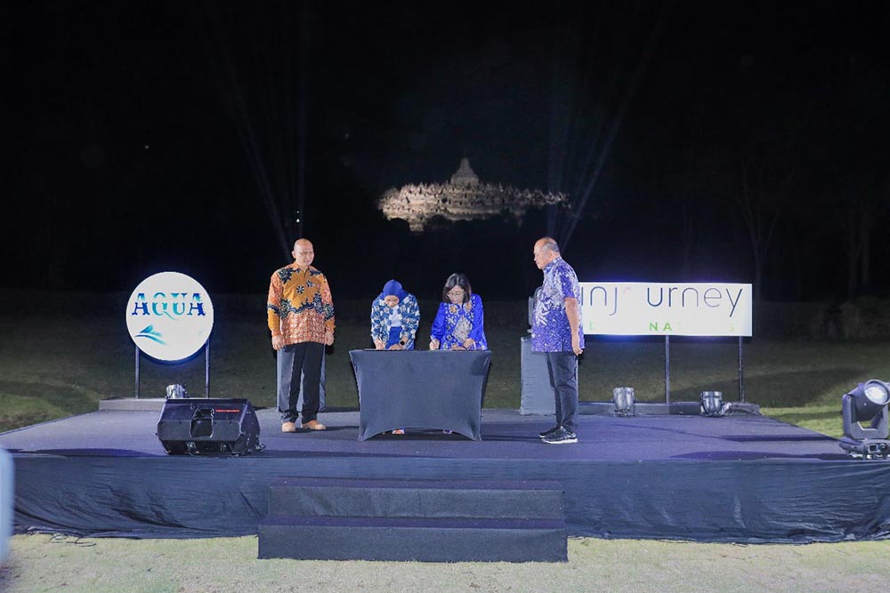 AQUA dan InJourney Dukung Wisata Berkelanjutan dan Hidrasi Sehat di Kawasan Candi