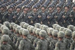 China Unjuk Kekuatan Militer bersama Rusia dan Korea Utara