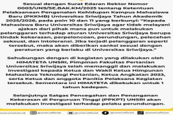 Unsri Bekukan Himateta Setahun, Dampak Viral Video Dugaan Perpeloncoan