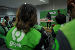 KEAMANAN BERKENDARA: Gojek-EIGER Latih Driver Soal P3K