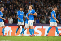 Hasil Liga Champions, Napoli Tekuk Sporting, Skor 2-1, Hojlund Cetak Brace