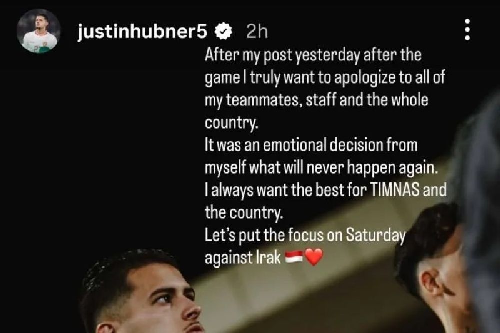Minta Maaf Unggah Ulang Unggahan Coppen, Justin Hubner: Saatnya Fokus ke Irak