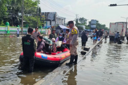 Banjir 70 Cm di Kaligawe Semarang Lumpuhkan Jalur Pantura