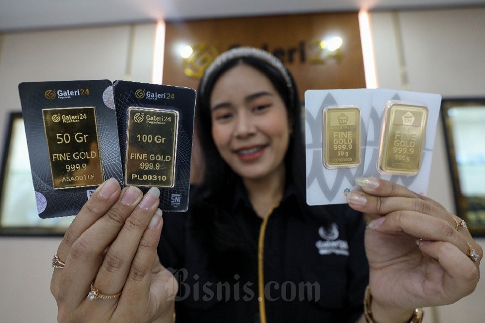 Harga Emas Hari Ini, Logam Mulia Antam, UBS dan Galeri24, Masih Turun