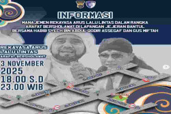 Rekayasa Lalin Satlantas Polres Bantul Saat Arafat Berselawat