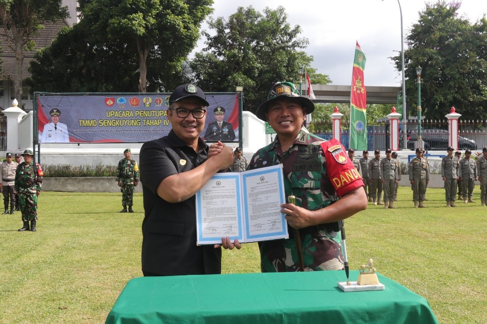Cor Jalan hingga Pembangunan Talud, TMMD Kotagede Ditutup