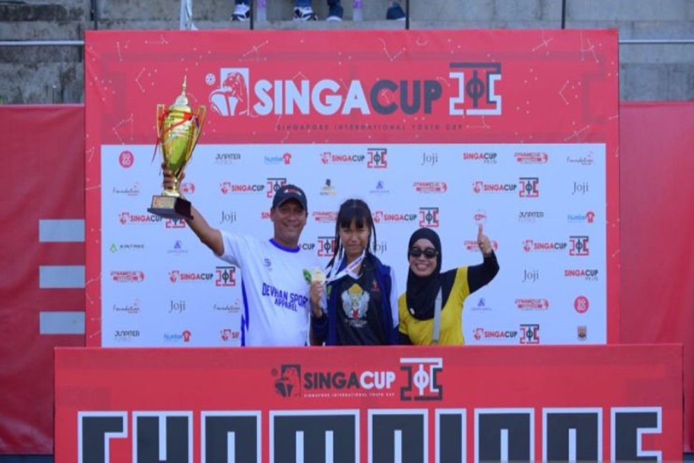 Tajimalela FA U-14 Kalahkan Malaysia di Final Singa Cup