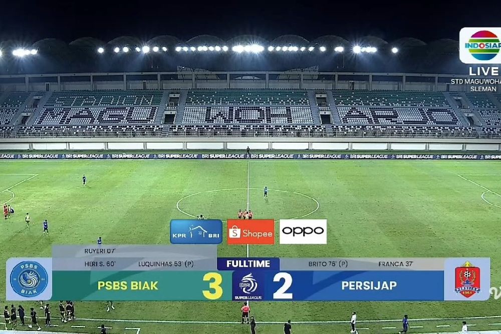 Duel Panas PSBS vs Persijap Berakhir 3-2