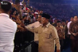 Prabowo Hadiri Puncak HGN 2025 di Indonesia Arena