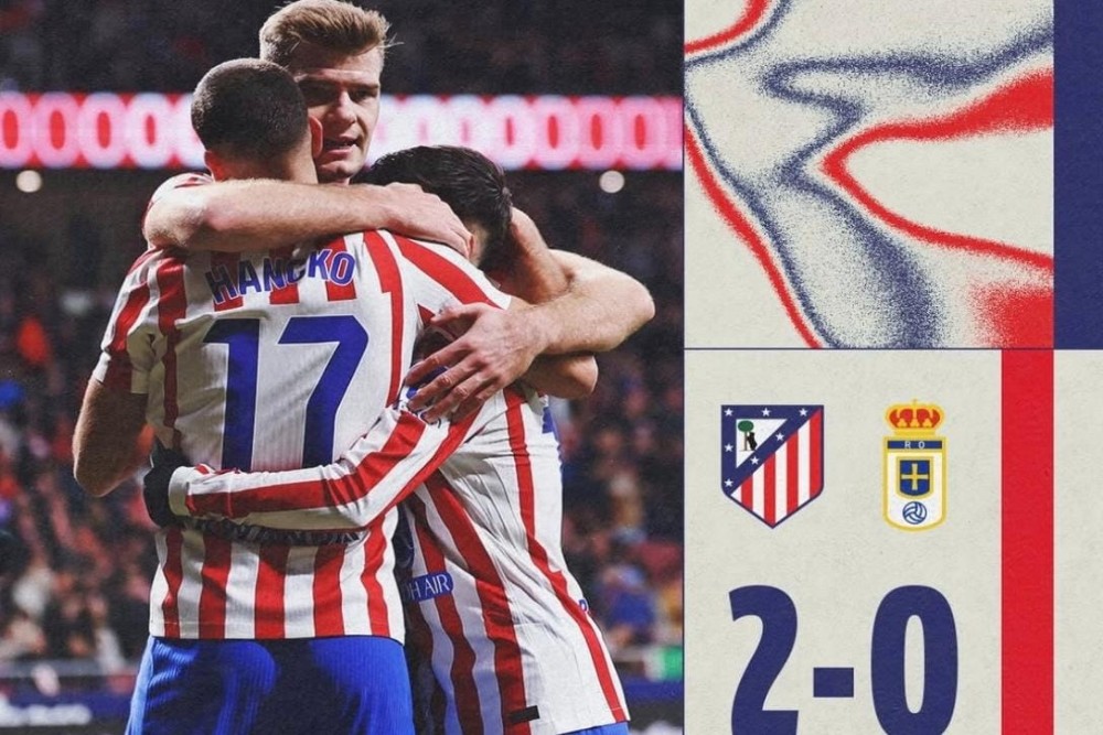 Atletico Madrid Kalahkan Oviedo 2-0, Catatkan 7 Kemenangan Beruntun