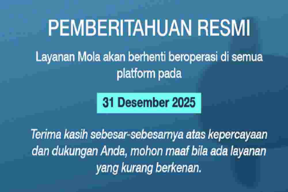 Mola TV Tutup 31 Desember 2025, Layanan Streaming Berakhir