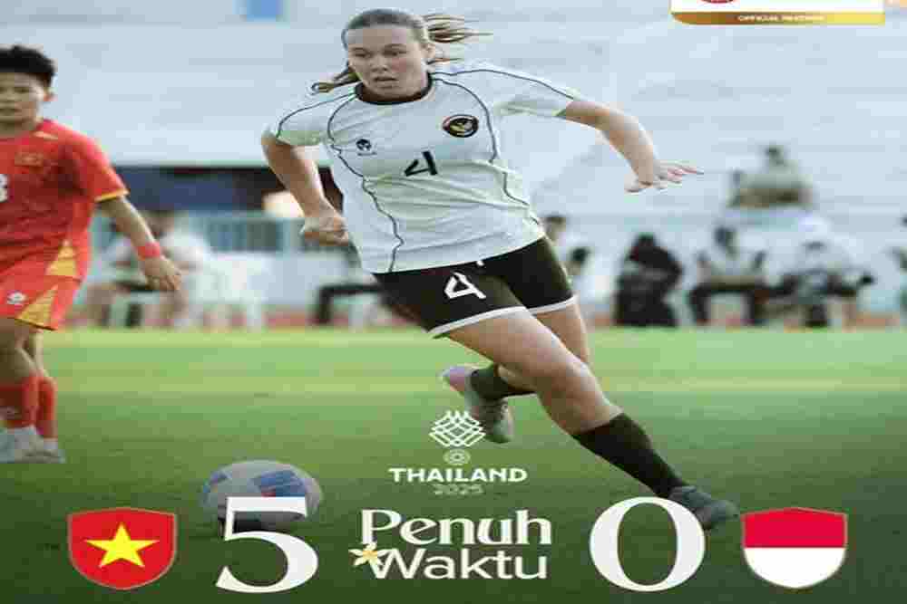 Timnas Putri Indonesia Takluk 0-5 dari Vietnam, Gagal Raih Tiket Final