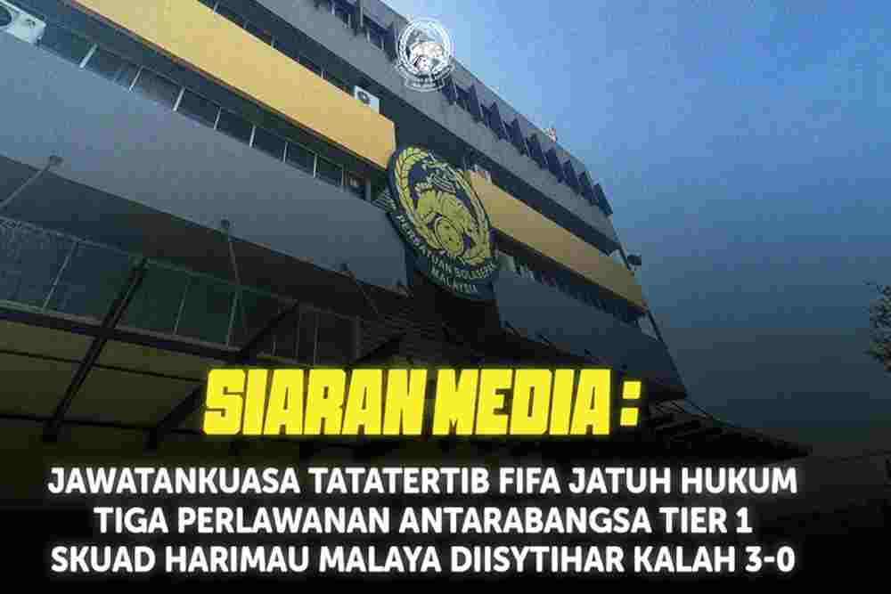 FIFA Anulir Tiga Laga Timnas Malaysia Akibat Naturalisasi