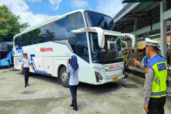 Ramp Check Nataru, Dishub Temukan Bus AKAP Tanpa Izin Trayek