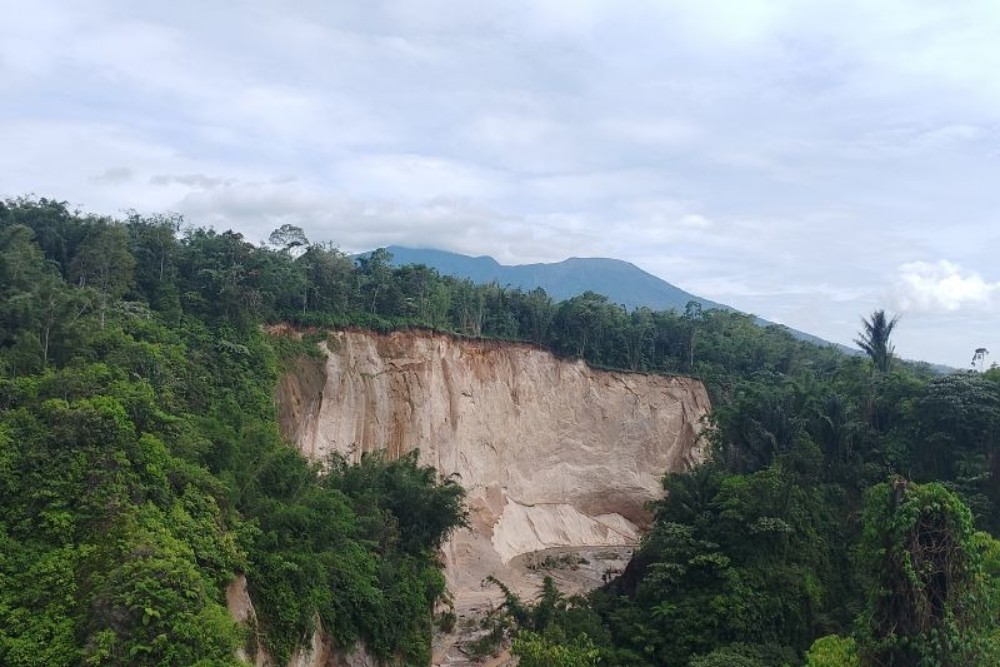 Longsor Tebing Ngarai Sianok Agam Setinggi 120 Meter