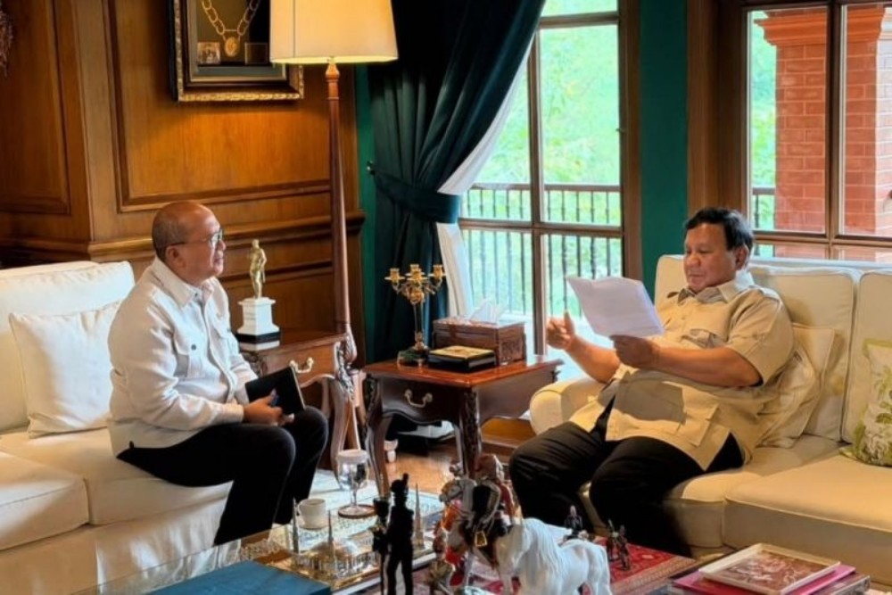 Prabowo Bahas Proyek Hilirisasi Rp100 Triliun di Hambalang