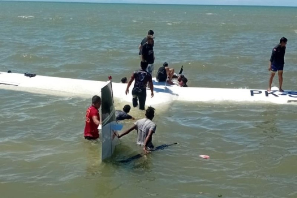 Pesawat Smart Air Jatuh di Nabire, Diduga Gagal Lepas Landas