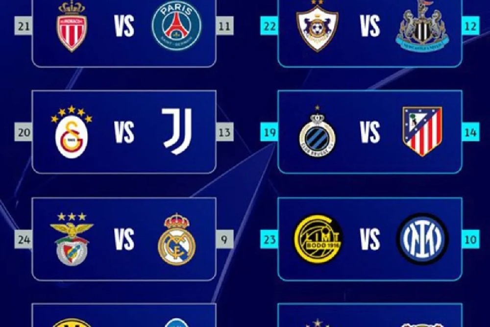Undian Liga Champions: Madrid Jumpa Benfica, PSG Lawan Monaco