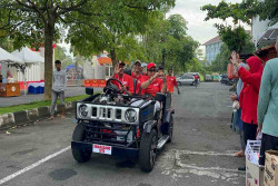 Mobil Listrik Perdana Karya Siswa SMKN 2 Wonosari Tampil di Smakadano